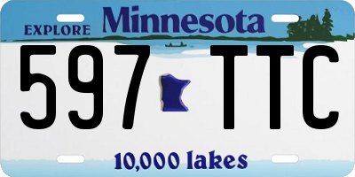 MN license plate 597TTC