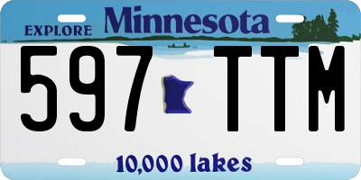 MN license plate 597TTM