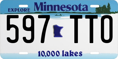 MN license plate 597TTO