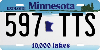 MN license plate 597TTS
