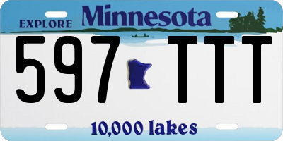 MN license plate 597TTT