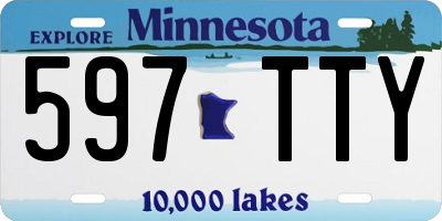 MN license plate 597TTY