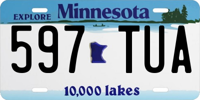 MN license plate 597TUA