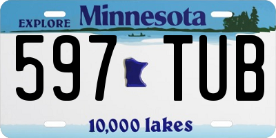 MN license plate 597TUB