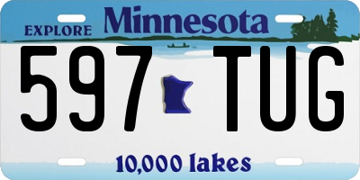 MN license plate 597TUG