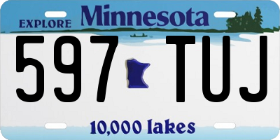 MN license plate 597TUJ