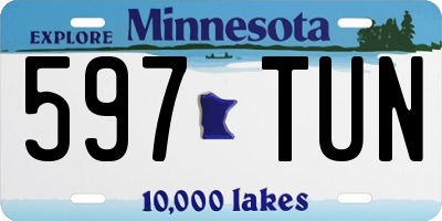 MN license plate 597TUN