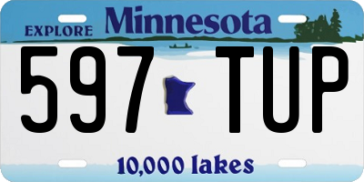 MN license plate 597TUP