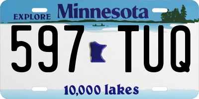 MN license plate 597TUQ