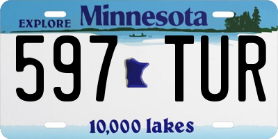 MN license plate 597TUR
