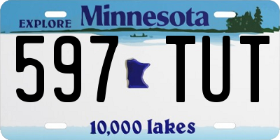 MN license plate 597TUT