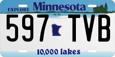 MN license plate 597TVB