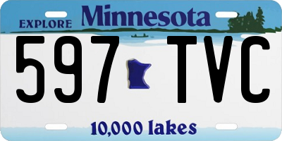 MN license plate 597TVC