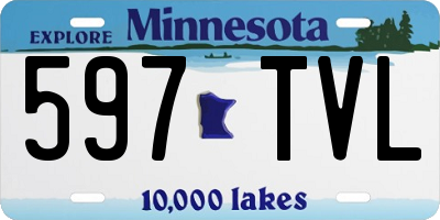 MN license plate 597TVL