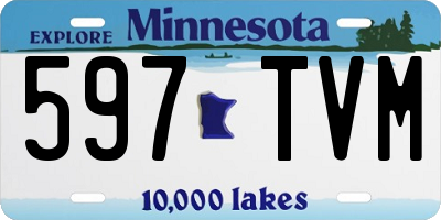 MN license plate 597TVM
