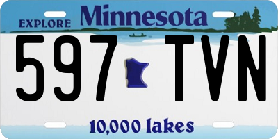 MN license plate 597TVN