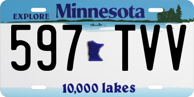 MN license plate 597TVV
