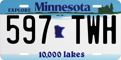 MN license plate 597TWH