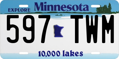 MN license plate 597TWM