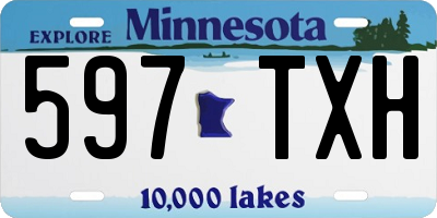 MN license plate 597TXH