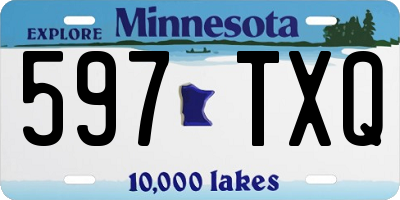 MN license plate 597TXQ