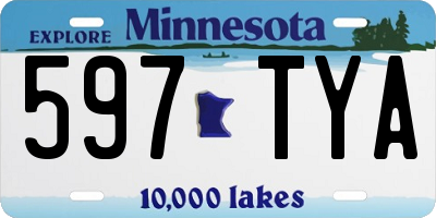 MN license plate 597TYA