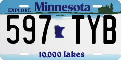 MN license plate 597TYB