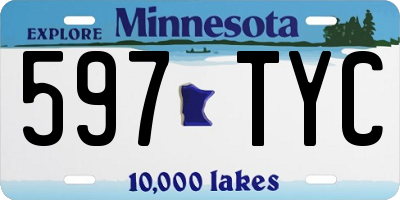 MN license plate 597TYC
