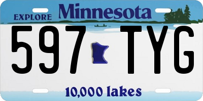 MN license plate 597TYG