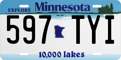 MN license plate 597TYI