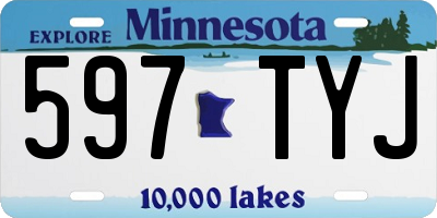 MN license plate 597TYJ