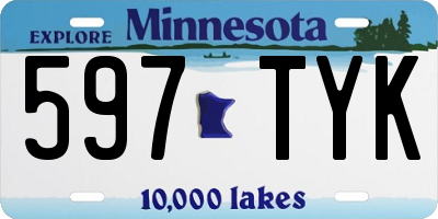 MN license plate 597TYK