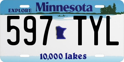 MN license plate 597TYL