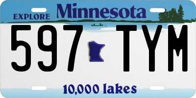 MN license plate 597TYM