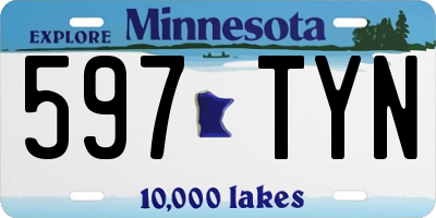 MN license plate 597TYN