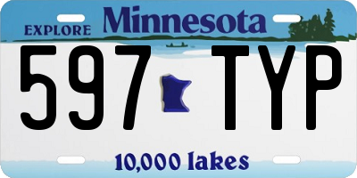 MN license plate 597TYP