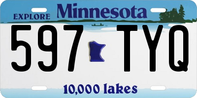 MN license plate 597TYQ