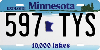MN license plate 597TYS