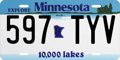 MN license plate 597TYV