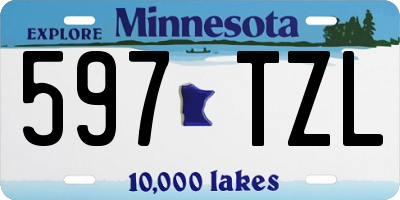 MN license plate 597TZL