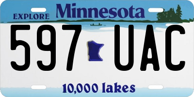MN license plate 597UAC