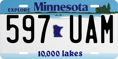 MN license plate 597UAM