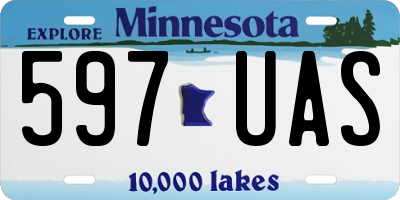 MN license plate 597UAS