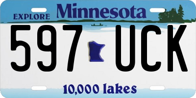 MN license plate 597UCK
