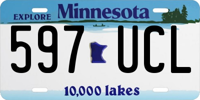 MN license plate 597UCL