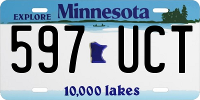 MN license plate 597UCT