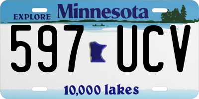 MN license plate 597UCV