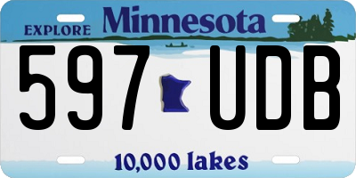 MN license plate 597UDB