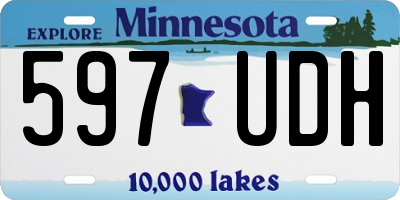 MN license plate 597UDH