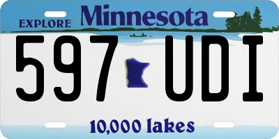 MN license plate 597UDI